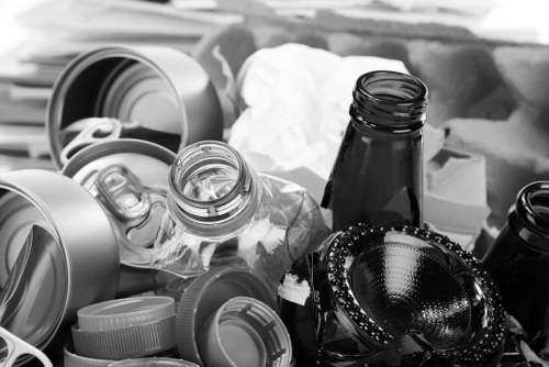 Waste collection team at work in Alperton