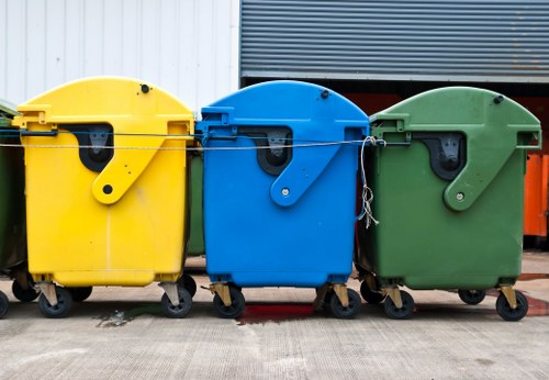 Front view of Alperton commercial waste collection area illustration