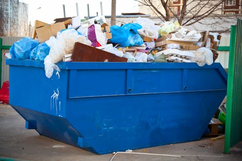 Commercial waste removal truck in Alperton