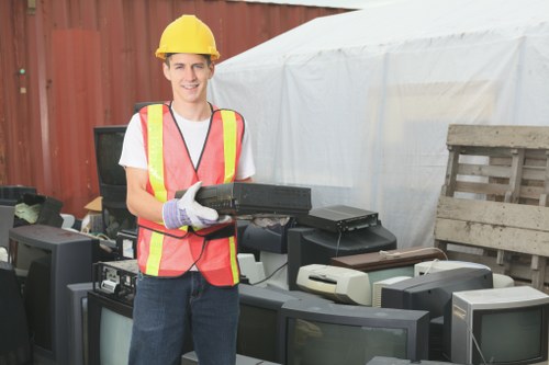 Various types of builders waste ready for recycling